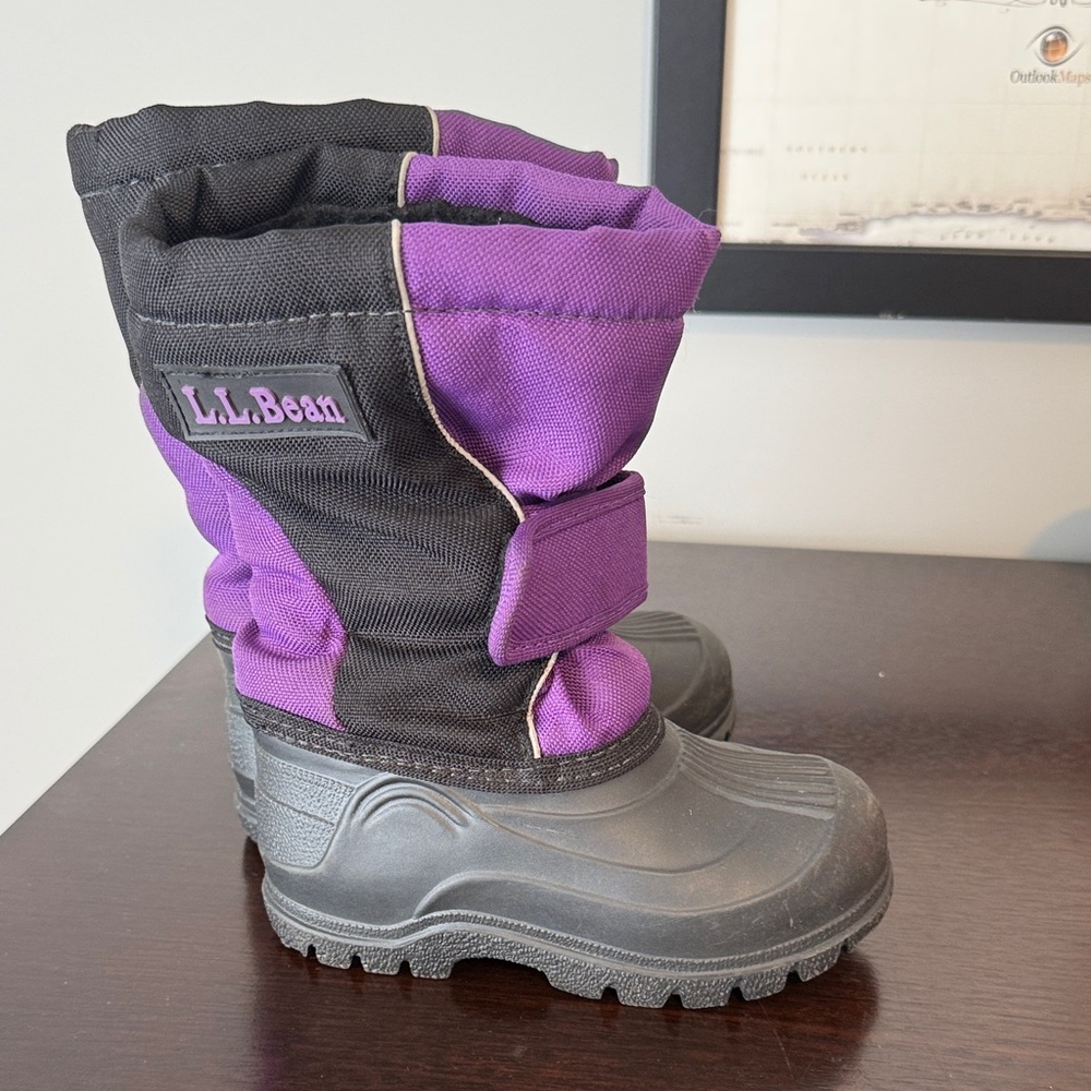 L.L. Bean Black and Purple Snow Boots